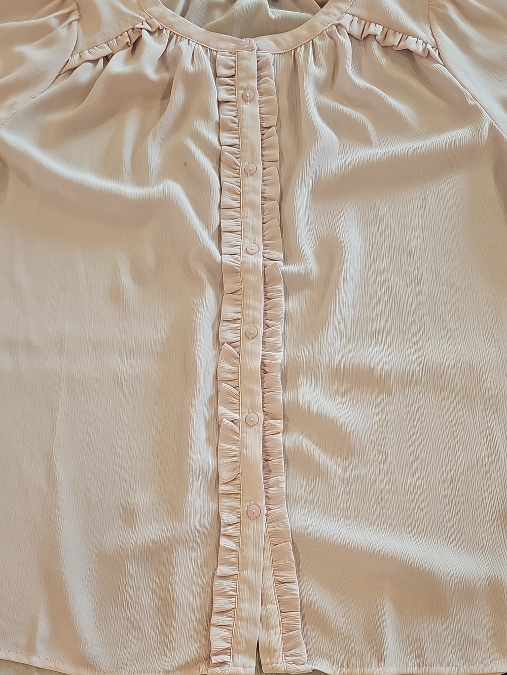 V Pink Doe & Rae Button Up Blouse Size M - Picture 3 of 7